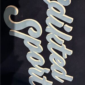 Edikted Navy Sweatshirt with Light Blue Script